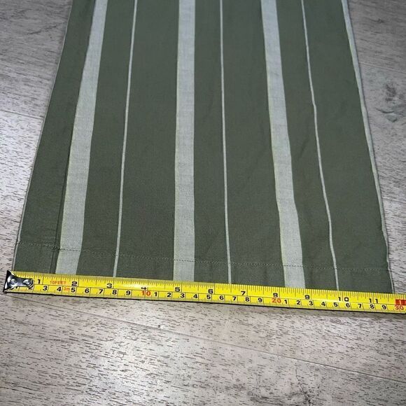 Lucky Brand Daisy Jumpsuit Green Striped V-neck Wide Leg Cropped Pant Women’s XS - Picture 8 of 16